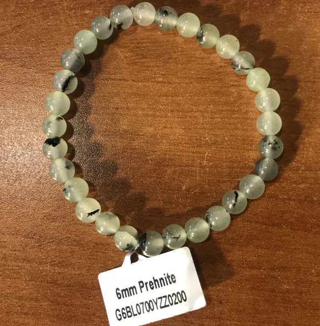 Prehnite with Epidote bracelet