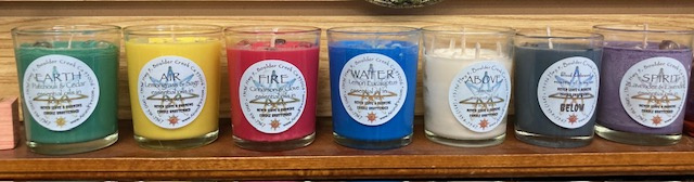 Set 12 Candele Elemental Quarter Per Rituali Wiccan - Cera D'api Naturale, Colori Assortiti, Fatte A Mano