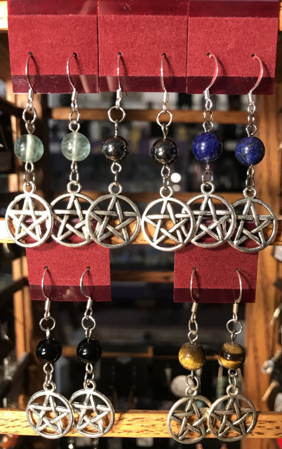 Pentacle earrings