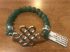 Aventurine & Quartz infinity knot bracelet