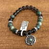 Smokey Quartz & African Turquoise Charm Bracelet