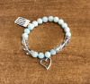 Amazonite and Quartz Charm Bracelet