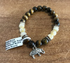 Tiger's Eye & Rutilated Quartz Charm Bracelet