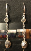 Metiorite and Herkimer Diamond earrings